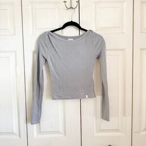Women's Urban Outfitters BDG Waffle Knit Gray Long Sleeve Top XS